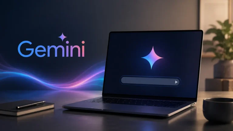 Gemini AI tool 2026 showing Google AI assistant features for writing search research coding and productivity