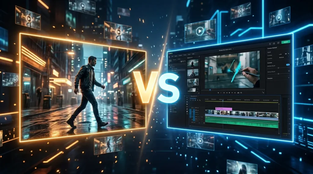 Kling AI vs Runway ML comparison showing AI video generation quality and features
