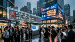 Claude Fable 5 access restrictions highlighting China's growing domestic AI ecosystem and AI sovereignty.