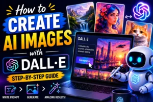 Editing AI-generated images using DALL·E tools.