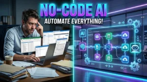 No-code AI automation workflow connecting apps with artificial intelligence