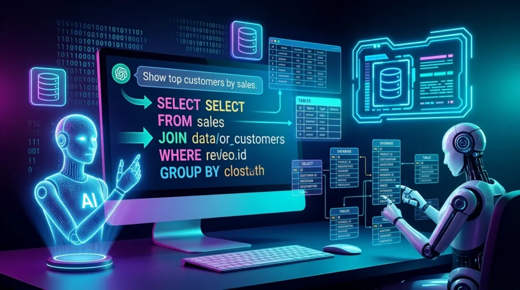 AI generating SQL queries from natural language using database schema